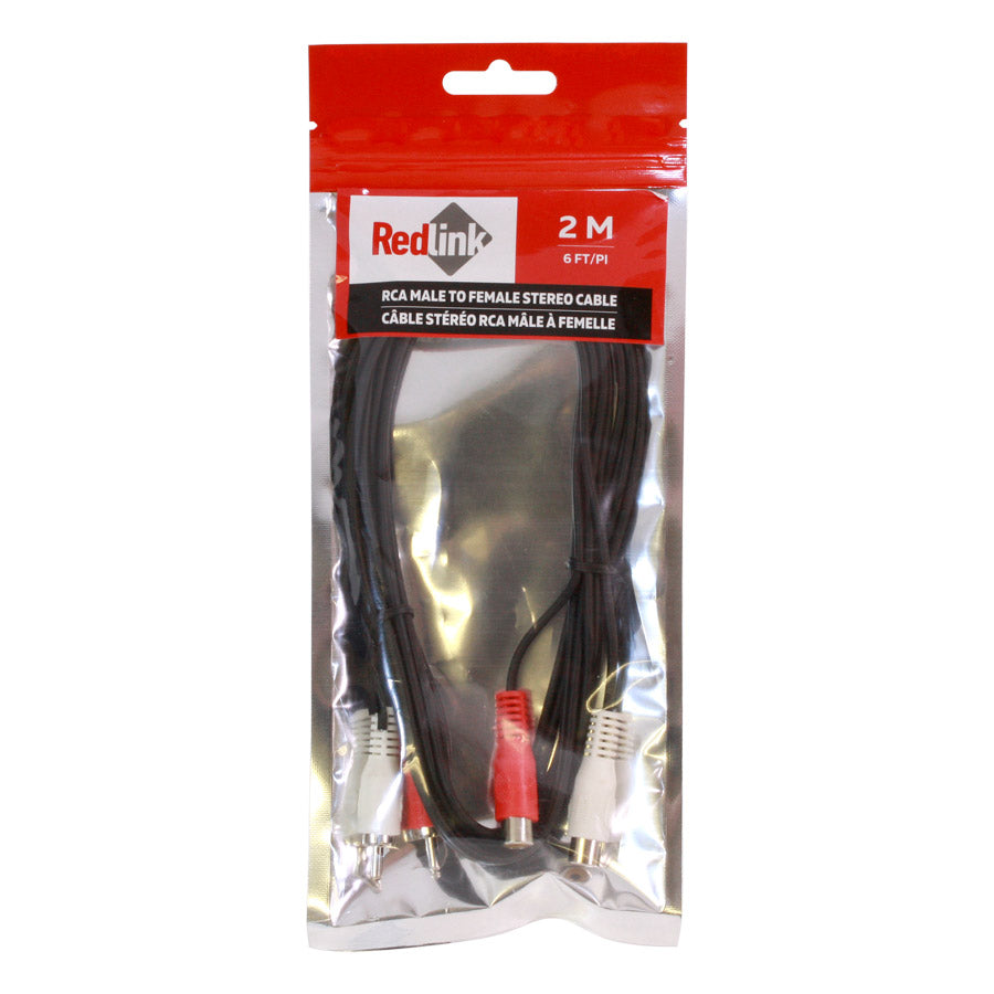 Câble d′extension RCA stéréo mâle à femelle - 2 m