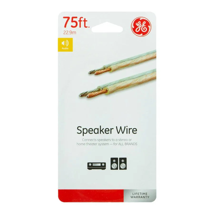 Fil à haut-parleur 2c/20 AWG - Transparent - 22.9 m