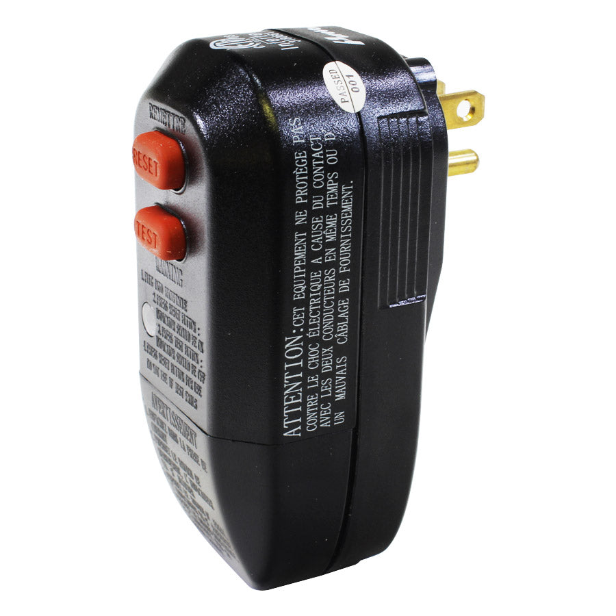 Prise GFCI automatique à angle droit de 15 A et 120V