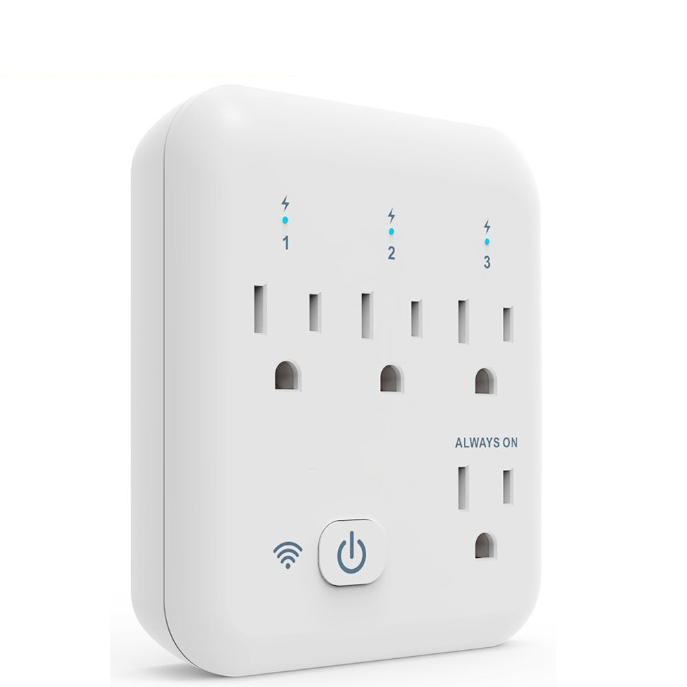 Adaptateur mural intelligent WiFi - 125 V - 15 A - 4 prises