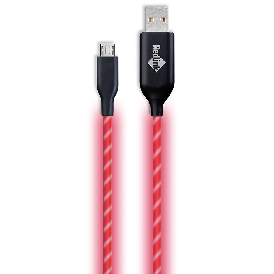 Câble lumineux USB 2.0 à Micro-USB - Android - Rouge