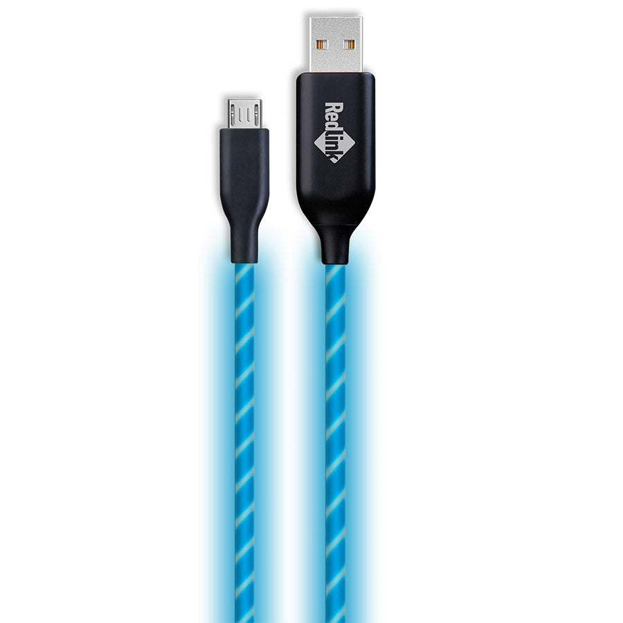 Câble lumineux USB 2.0 à Micro-USB - Android - Bleu