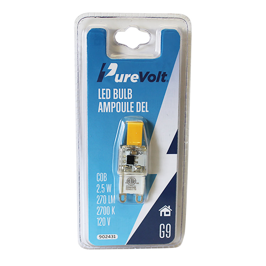 Ampoule DEL COB - 120 V - 2.5W - G9 - 2700K