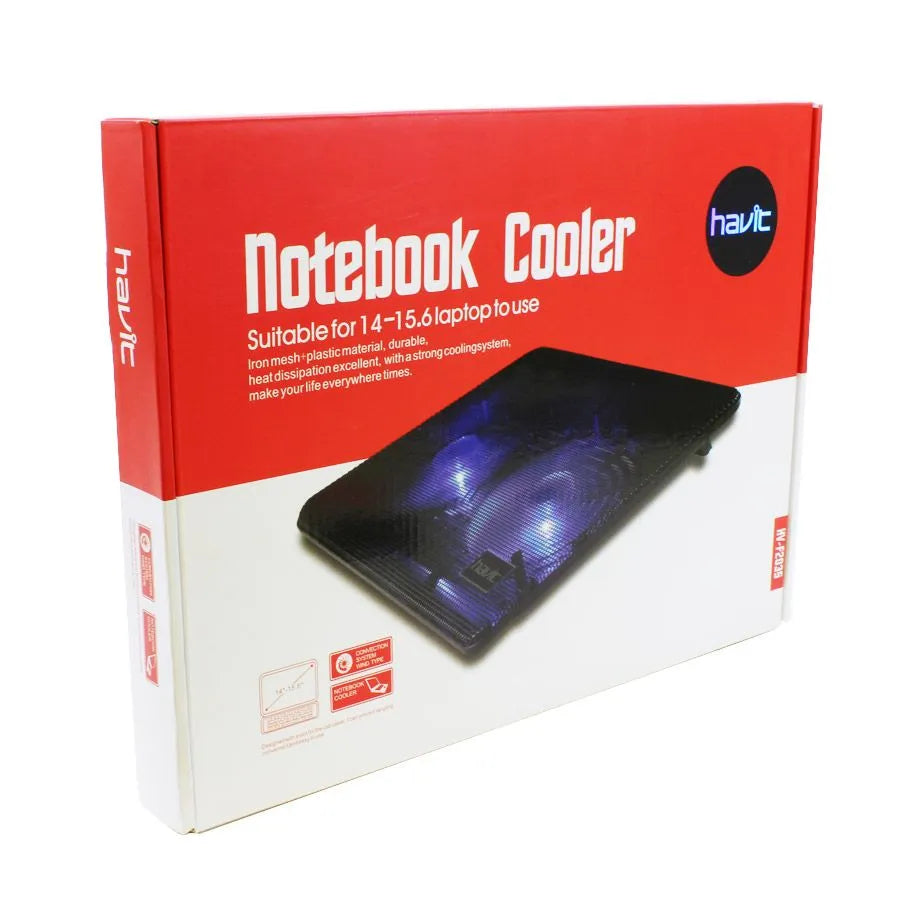 Support de refroidissement ultra mince rétroéclairé bleu pour ordinateur portable