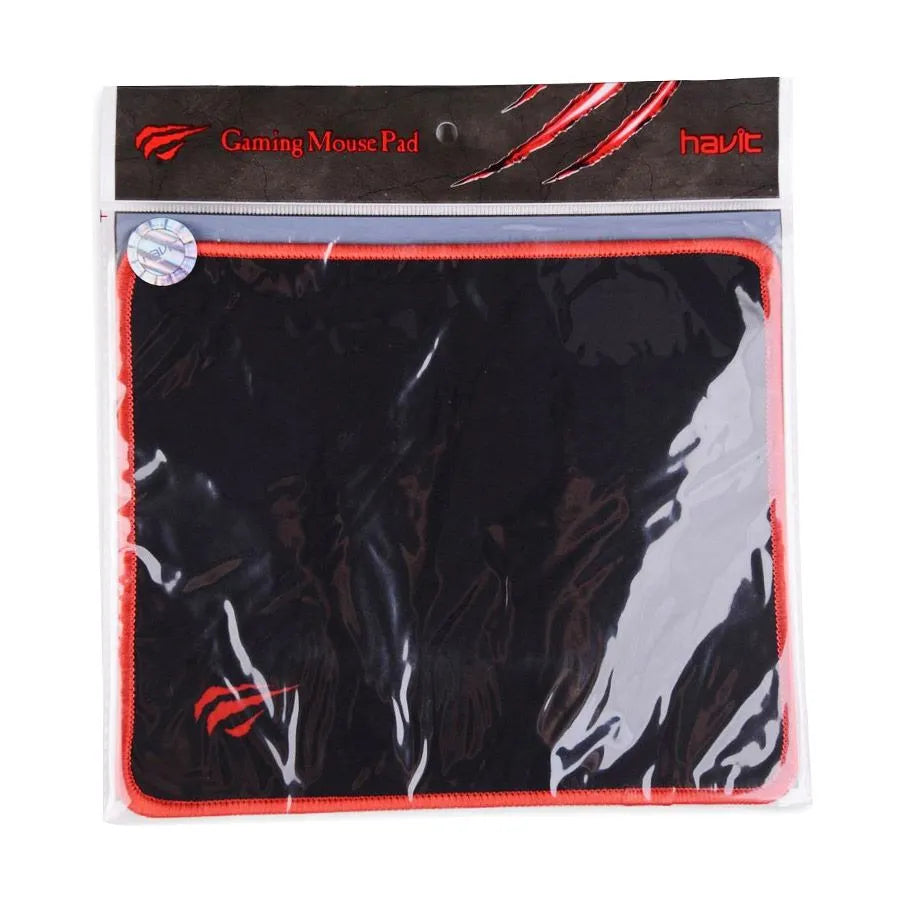 Tapis de souris de jeu - 25 cm x 21 cm - Noir et rouge