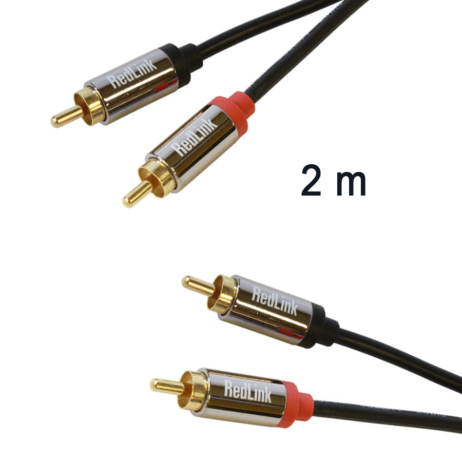 Câble 2 x RCA mâle à 2 X RCA mâle - 2 m