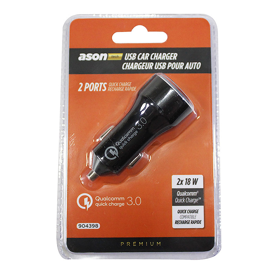 Chargeur USB 3.0 pour voiture - 2 ports
