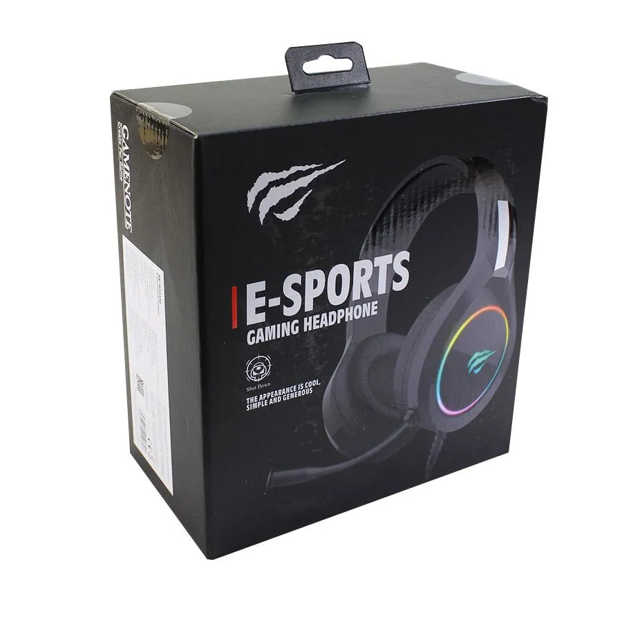 Casque de jeu rétroéclairé RVB avec fil et microphone - 3.5 mm/USB