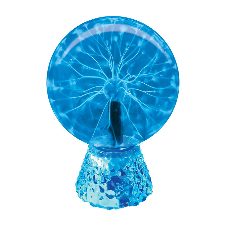 Boule plasma de 8″ qui réagit au son et au toucher - Bleu