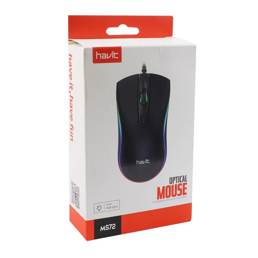Souris optique de jeu rétro-éclairée avec fil à 4 boutons - USB