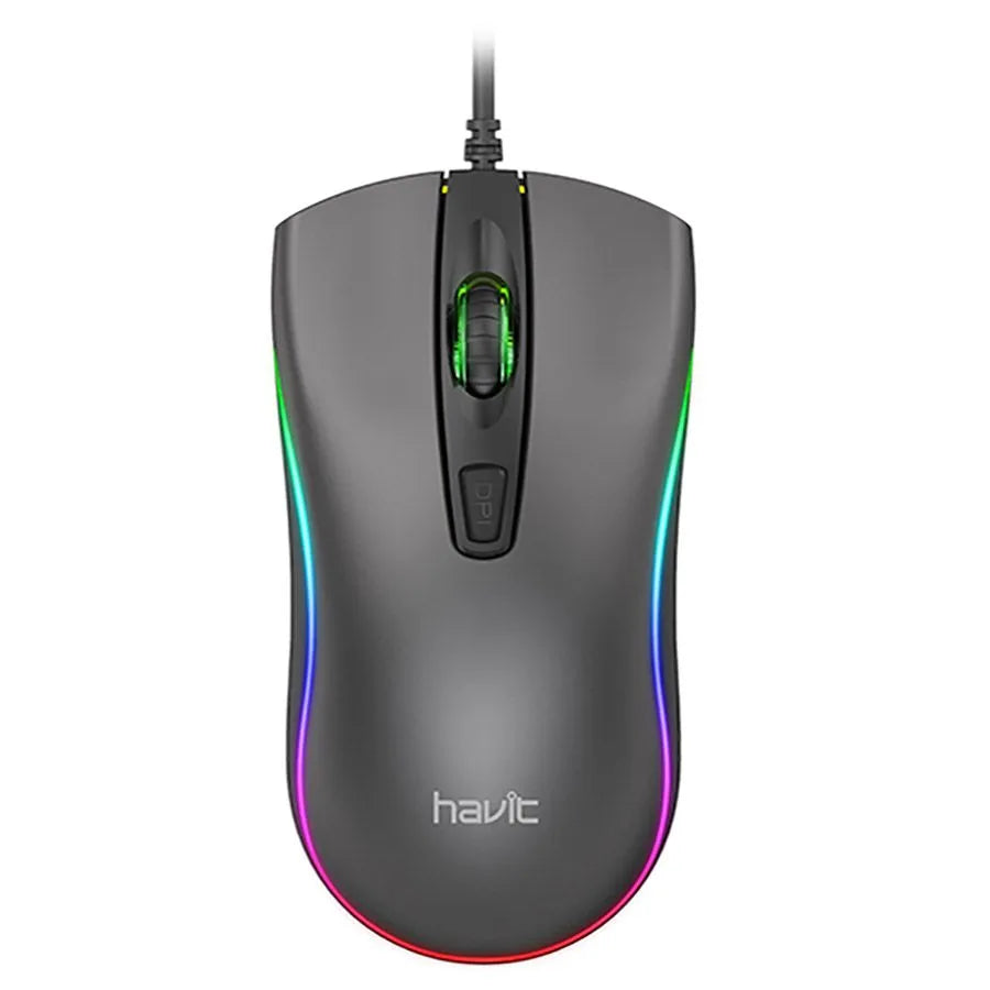 Souris optique de jeu rétro-éclairée avec fil à 4 boutons - USB