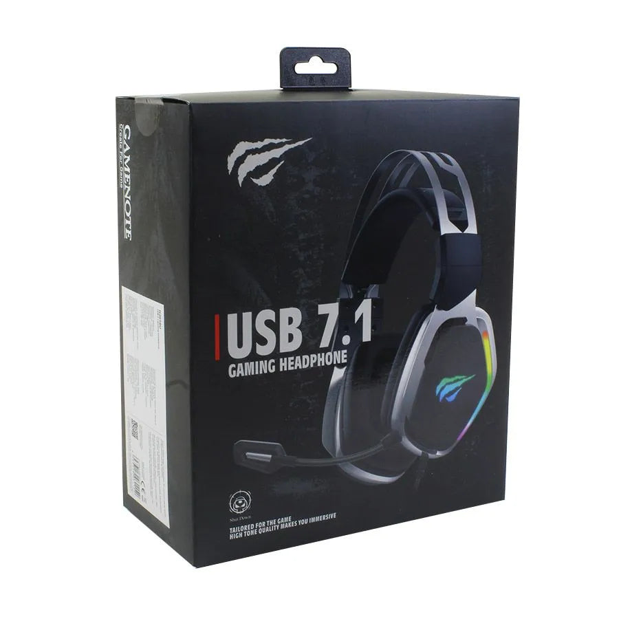 Casque de jeu rétroéclairé RVB à réduction du bruit avec fil et microphone - USB