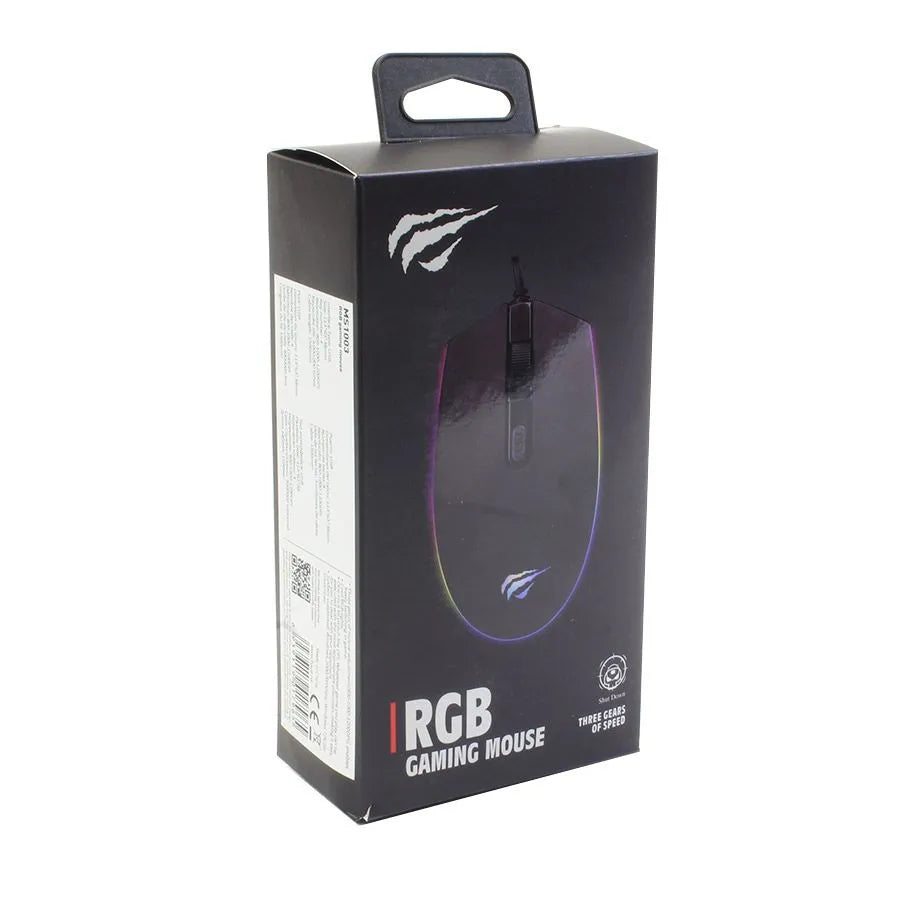 Souris de jeux rétroéclairée avec fil - 4 boutons - USB