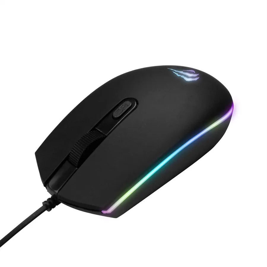 Souris de jeux rétroéclairée avec fil - 4 boutons - USB