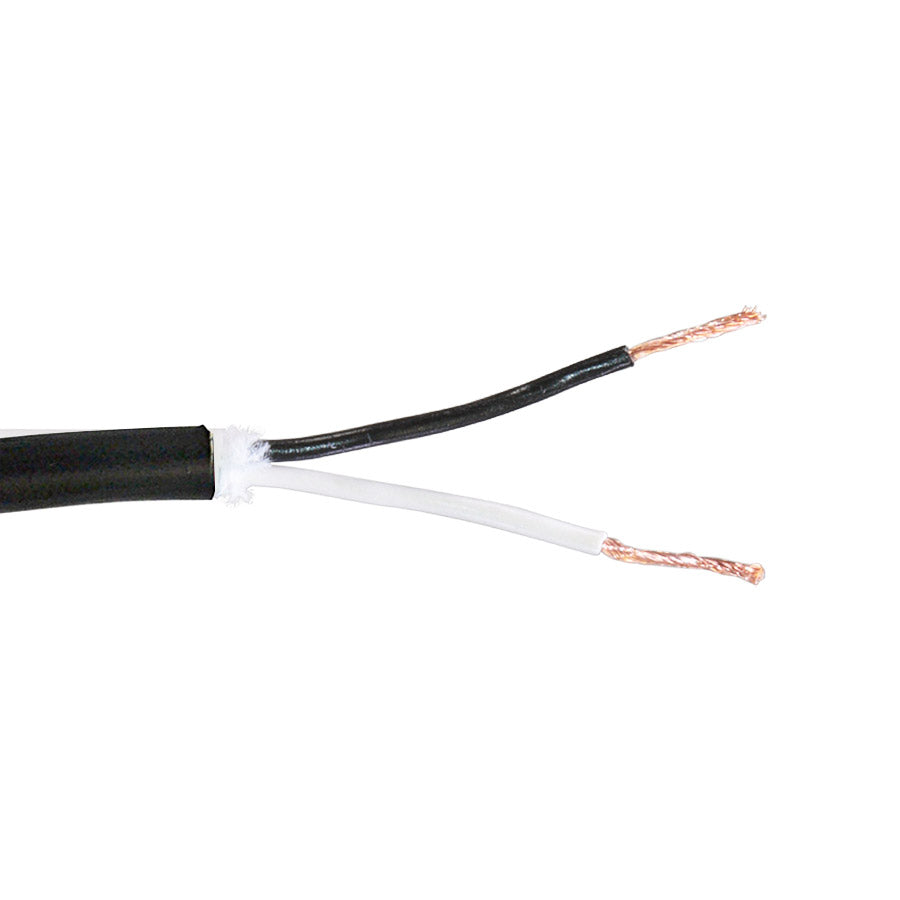 Câble de fils multibrins - 2C/18 AWG - SJT - FT2 - Noir - 20 m