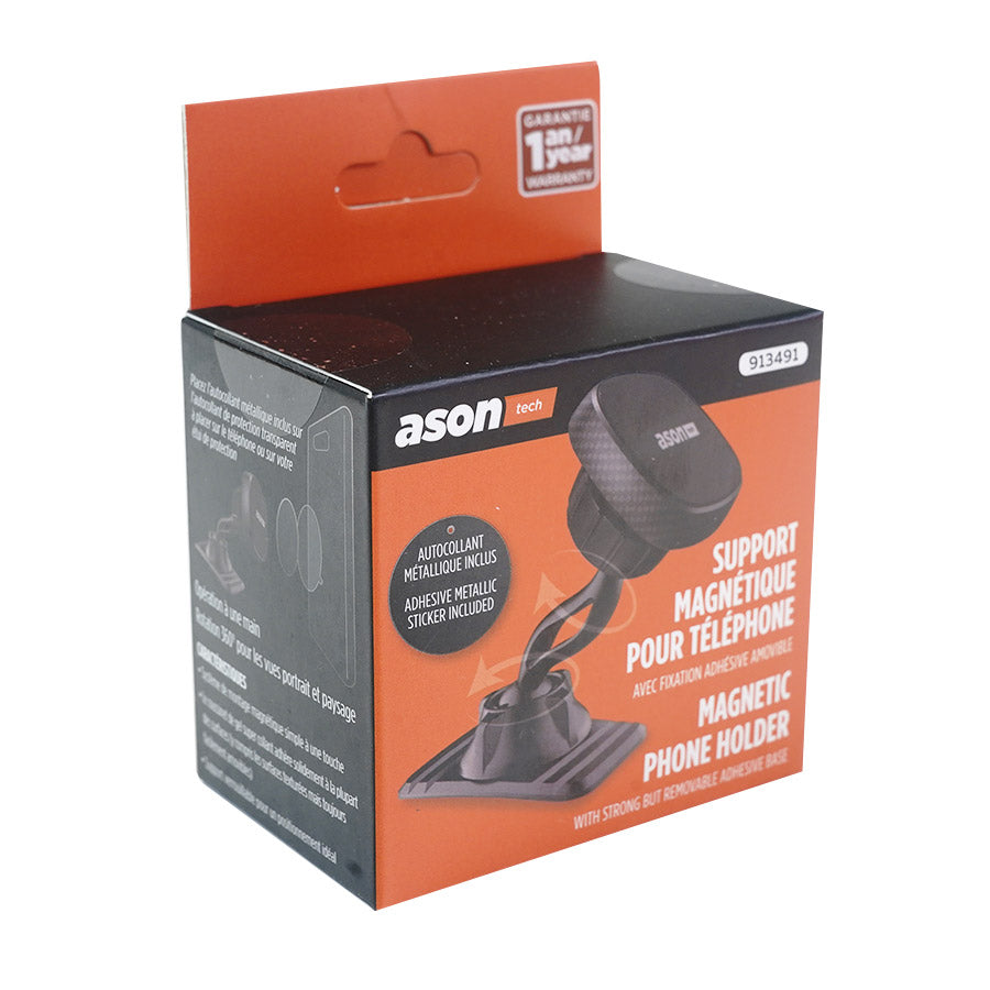 Support de téléphone magnétique à fixation adhésive amovible pour voiture