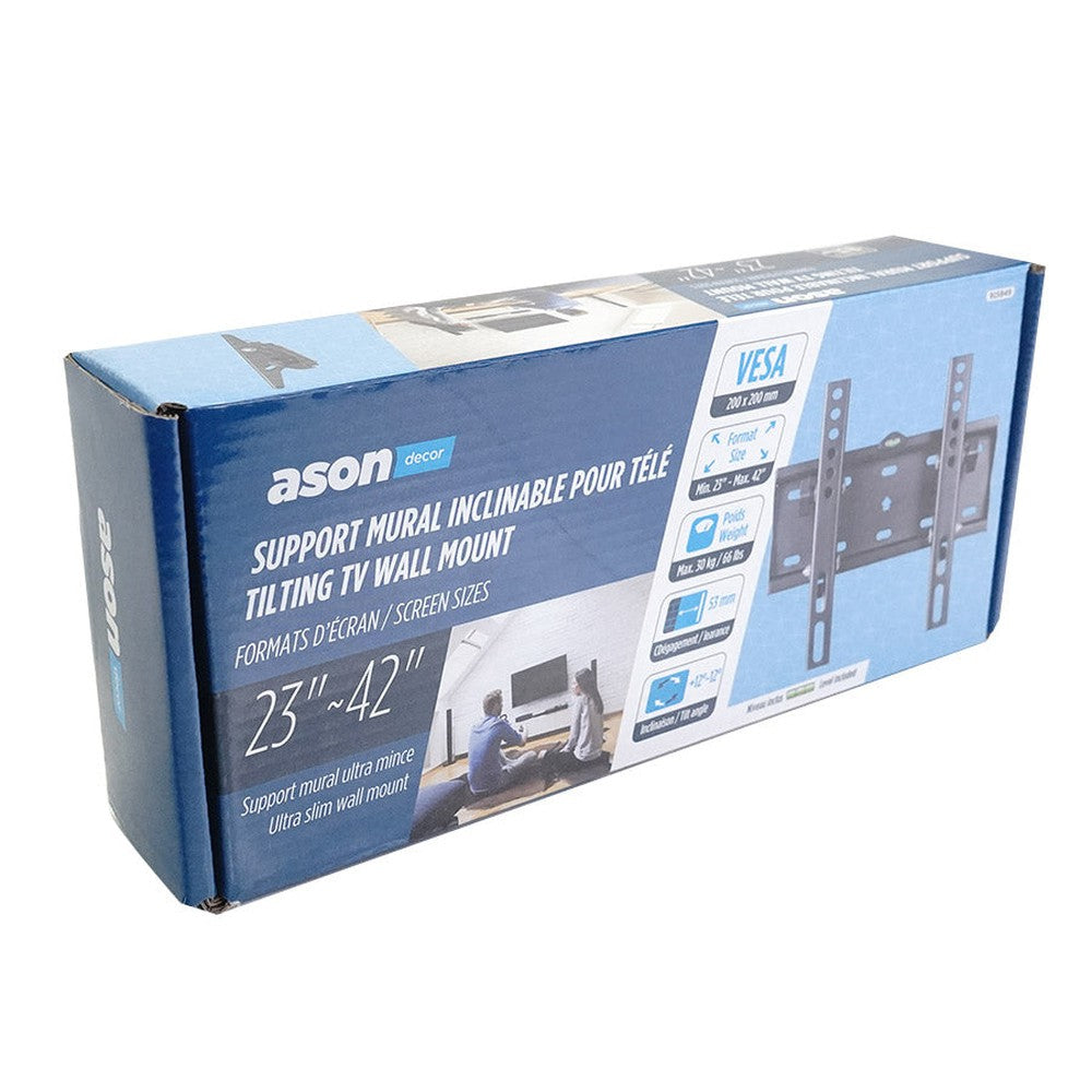 Support mural inclinable pour téléviseur à écran plat de 23″ à 42″ - 30 Kg