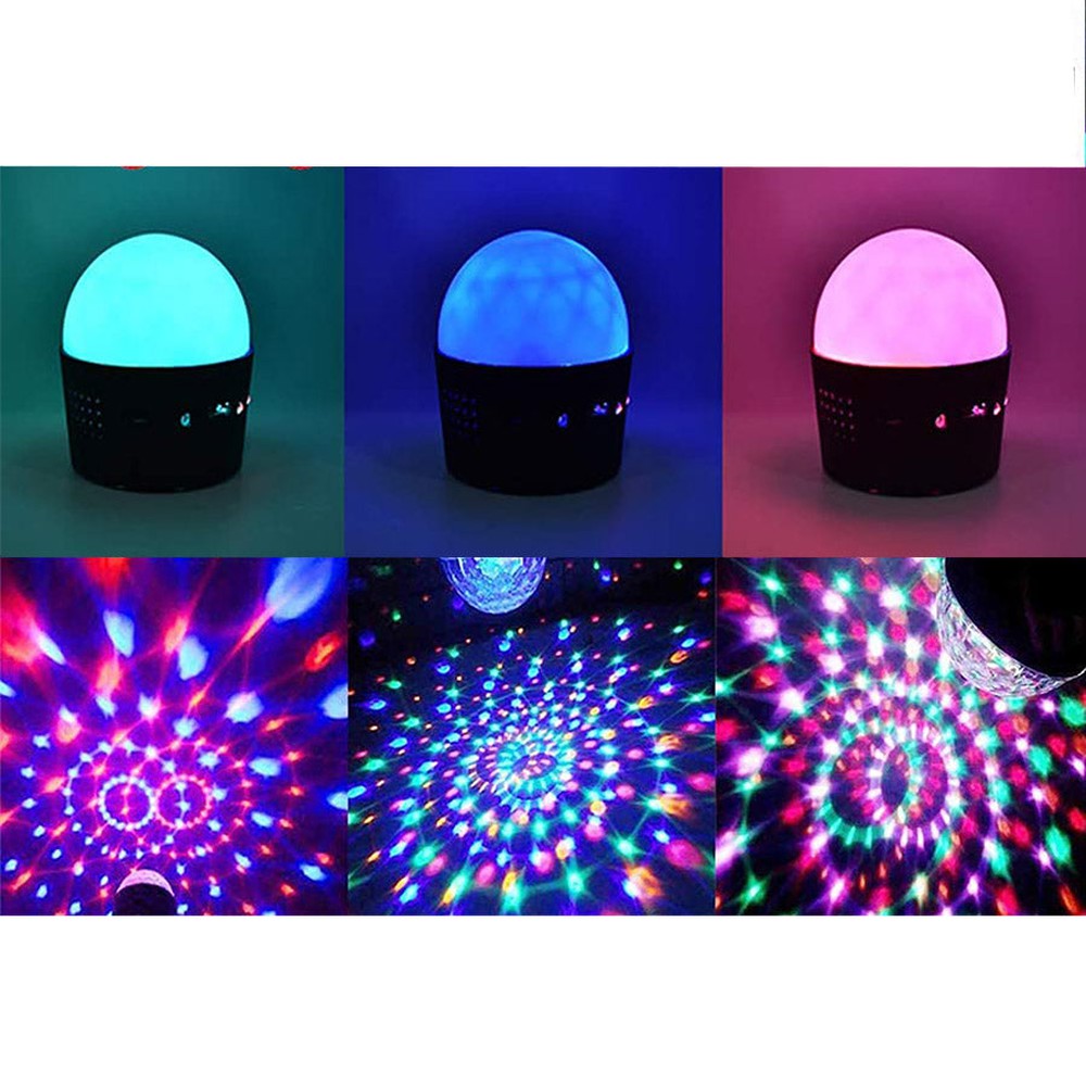 Mini projecteur rechargeable à effets de lumières disco RVB, veilleuse et mode actif sonore