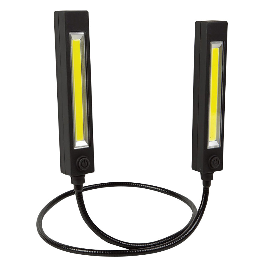Lampe DEL COB double magnétique avec col flexible - 3 W