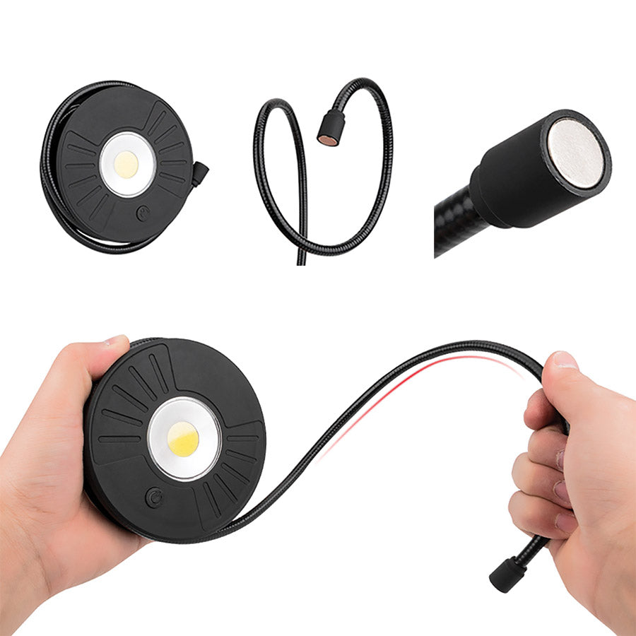 Lampe DEL COB magnétique avec col flexible
