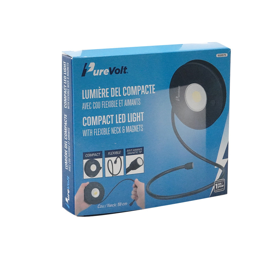 Lampe DEL COB magnétique avec col flexible