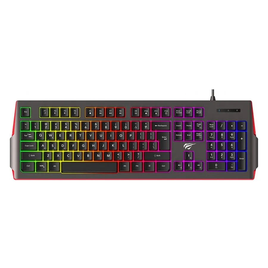 Clavier de jeu rétroéclairé DEL RVB avec fil - USB - 104 touches