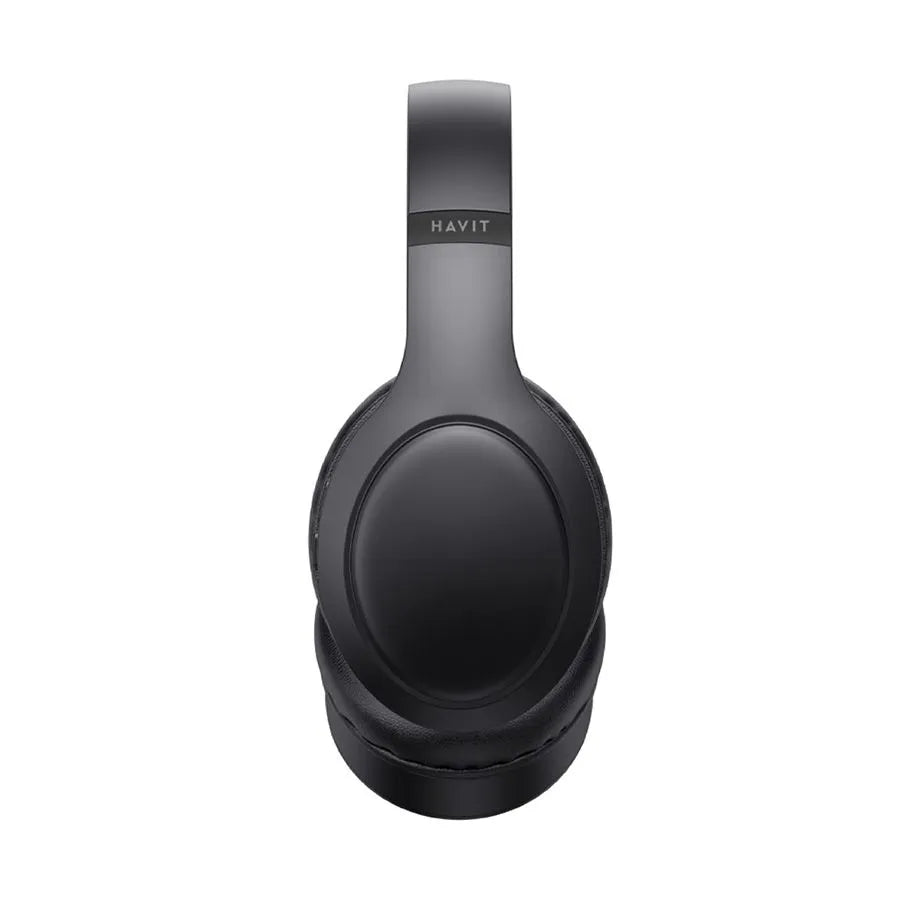 Casque d′écoute supra-aural sans fil avec microphone intégré - Bluetooth - Noir