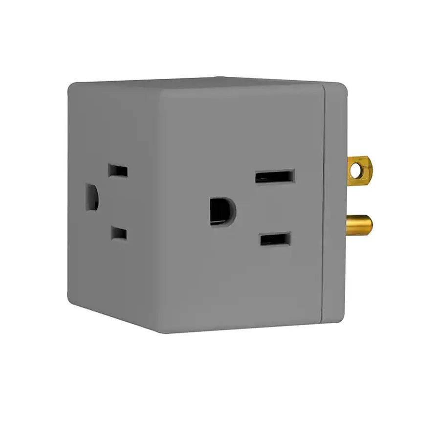 Adaptateur mural à 3 prises - Gris