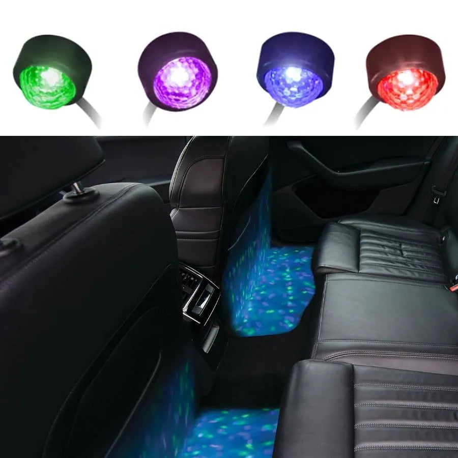 Ensemble de 4 lumières stroboscopiques multicolores pour véhicule - USB