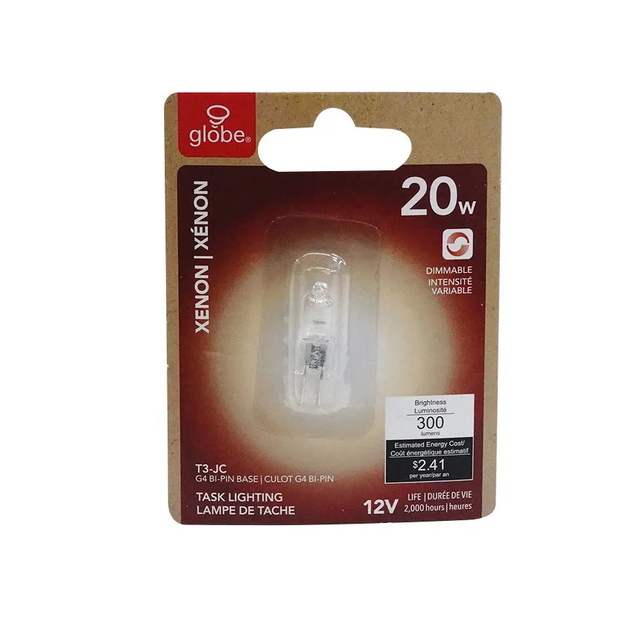 Ampoule halogène graduelle xénon T3 - JC - 12V - 20W - G4 bi-pin