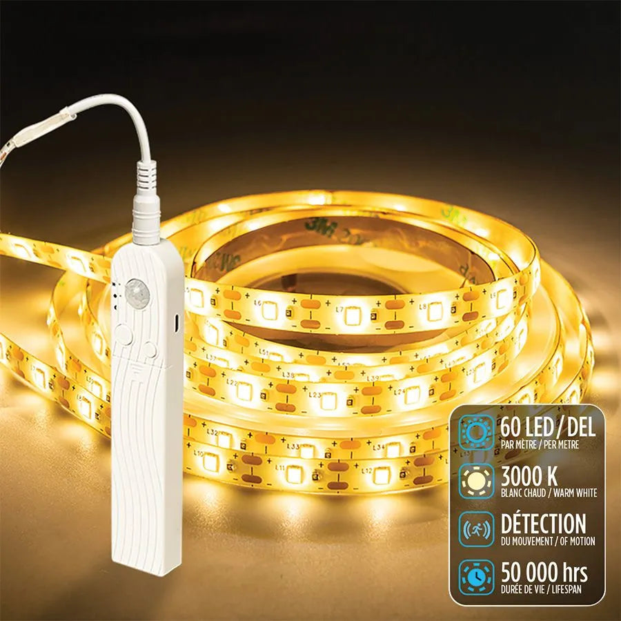 LED strip with motion sensor - 3000K - 1 m