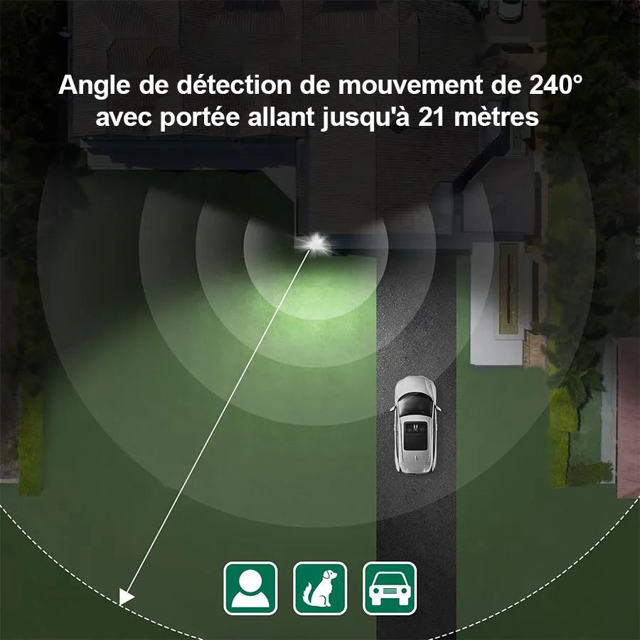 Lumière de sécurité DEL à détecteur de mouvement - Blanc