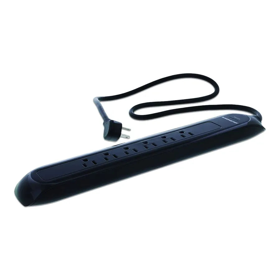 Barre d'alimentation à 6 prises - 900 joules - 15A - Noir - 90 cm