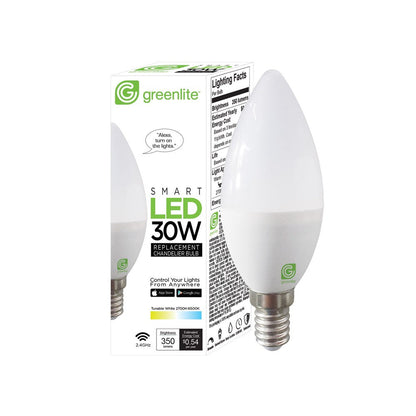 Ampoule LED B10 graduelle Wifi intelligente 4.5W 2700K-6500K
