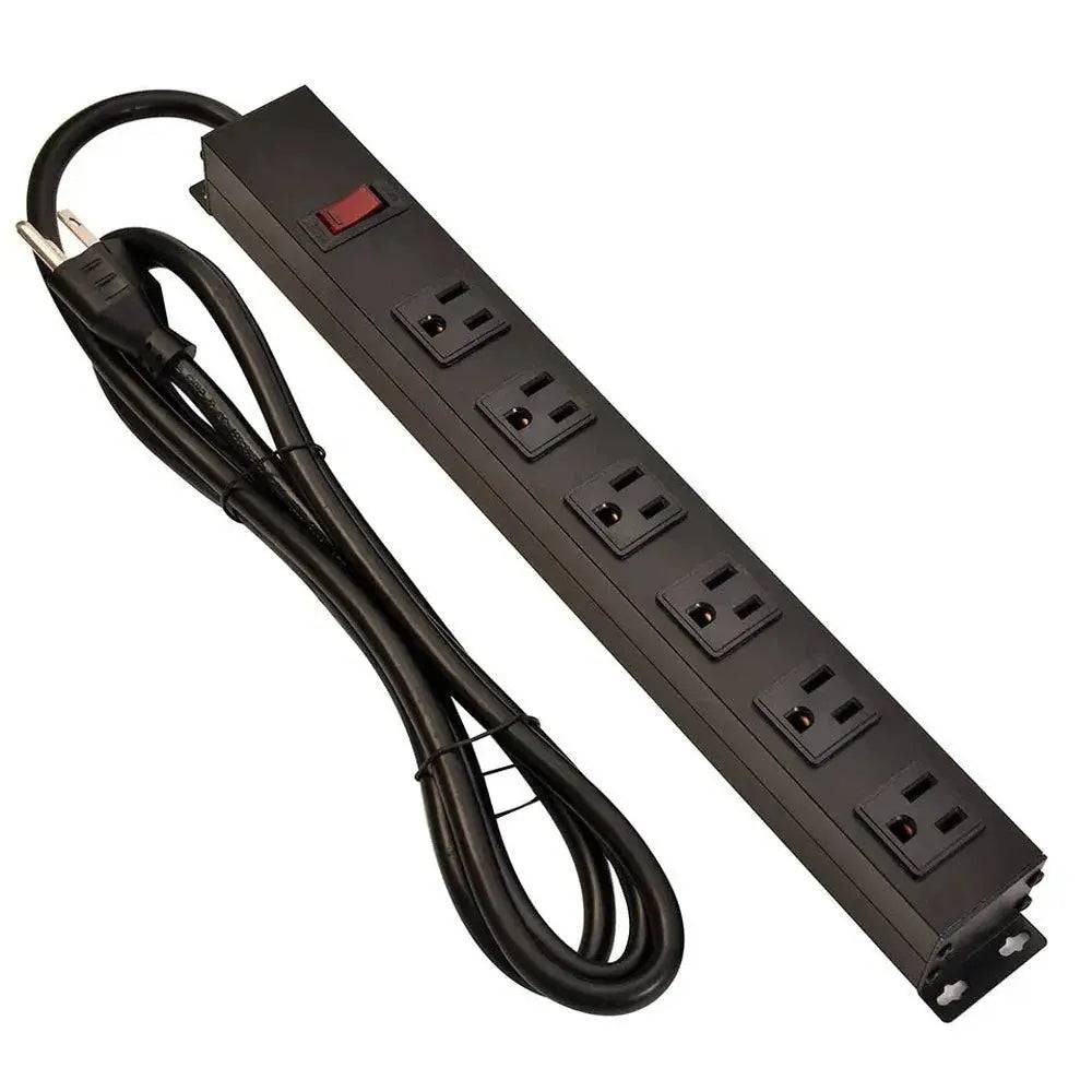 Barre de Surtension Métal 6 Prises - Cordon 8 pieds