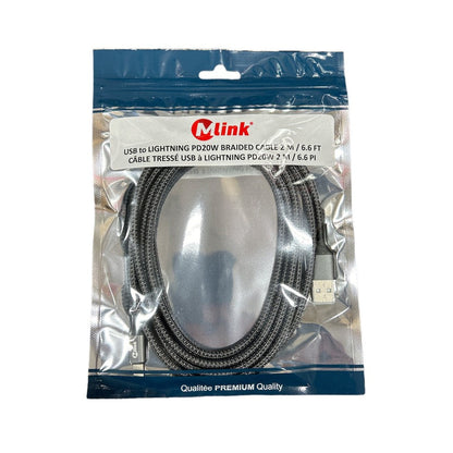 Câble USB à USB-C PD20W 5V/2.4A en nylon tressé à charge rapide