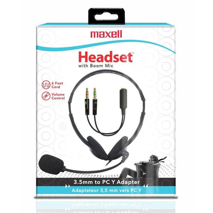 Casque d'écoute stéréo avec microphone et adaptateur PC Y
