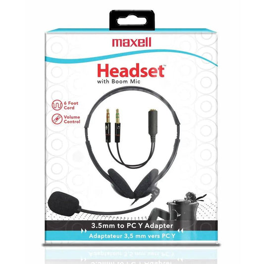 Casque d'écoute stéréo avec microphone et adaptateur PC Y