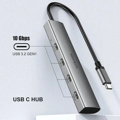 Concentrateur 4 en 1 USB-C vers USB-C 3.2 10 Gbit/s
