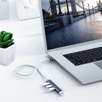 Concentrateur USB 3.0 4 en 1 en aluminium