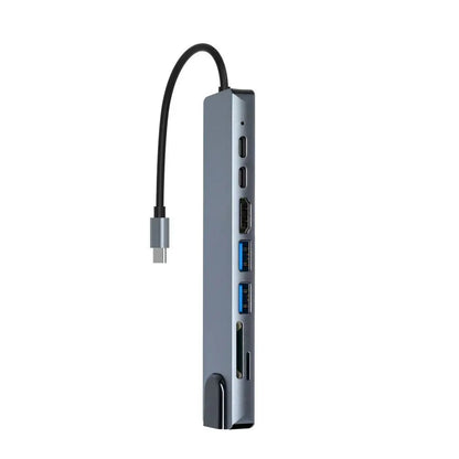 Concentrateur USB-C 3.0 8 en 1 en Aluminium