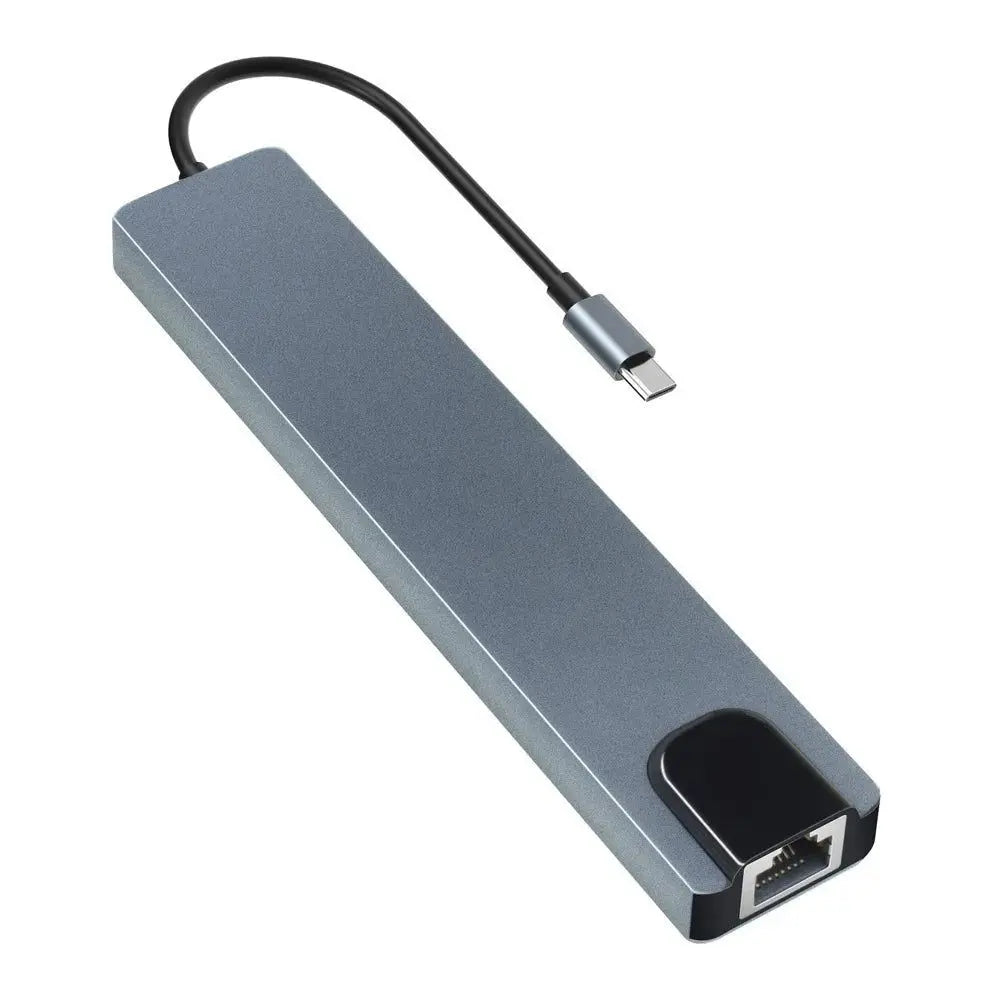 Concentrateur USB-C 3.0 8 en 1 en Aluminium