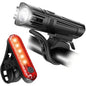 Ensemble lumière vélo LED en métal rechargeable et étanche