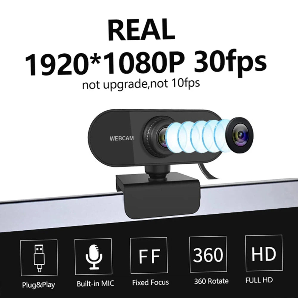 Webcam HD1080P 2MP plug & play