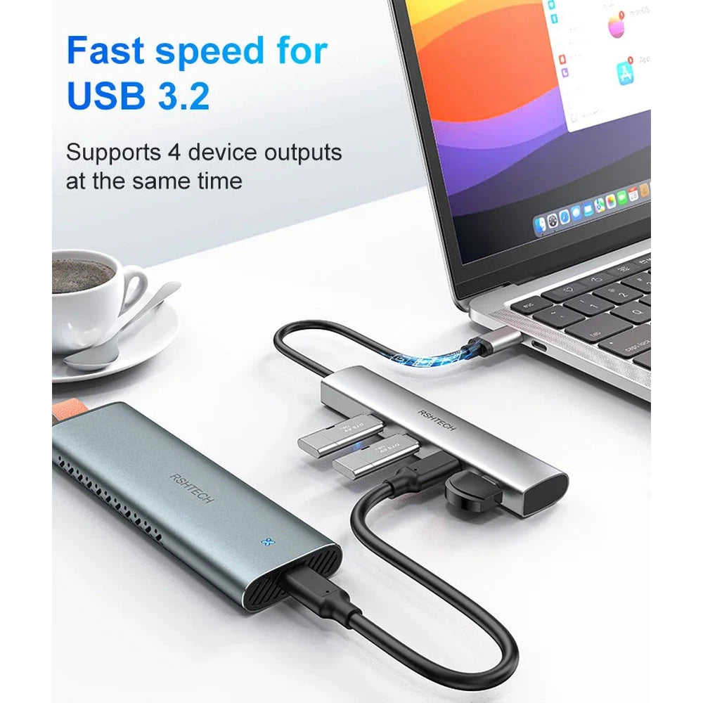 Concentrateur 4 en 1 USB-C vers USB-C 3.2 10 Gbit/s