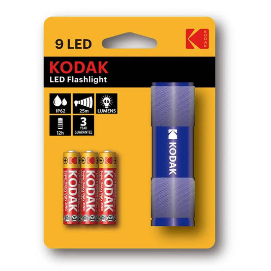 Lampe de poche compacte bleu Kodak à 9 LED