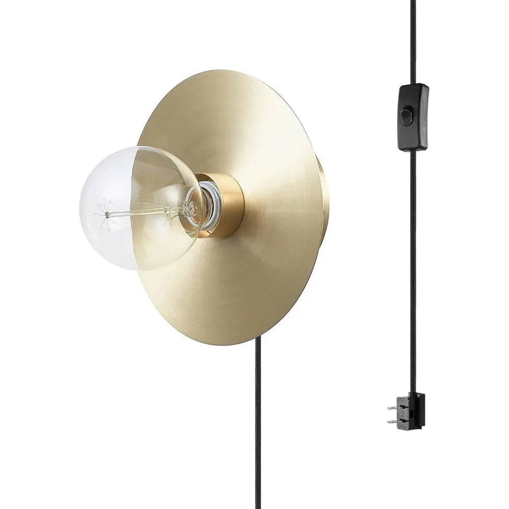 Luminaire mural en laiton avec ampoule exposée et design unique