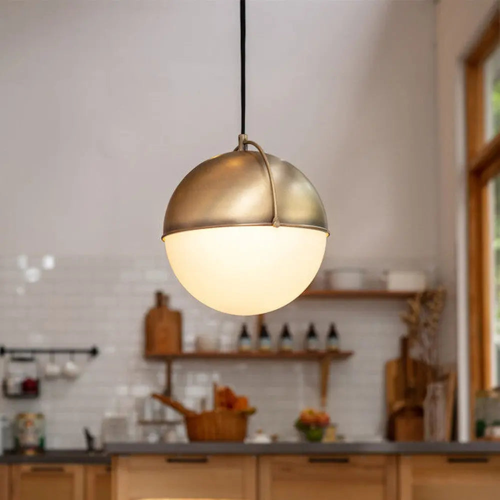 Luminaire suspendu Rétro Or Mat 2-en-1 pour salle à manger et salon
