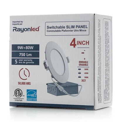 Panneau Slim LED 4 pouces 9W à température variable et dimmable