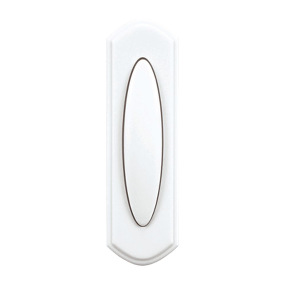 Sonnette Sans Fil à Piles - Blanc Brillant - Portée 100 ft - Compatible Heath Zenith